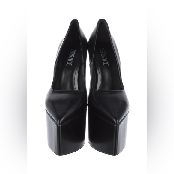 Versace Black Platform Pumps